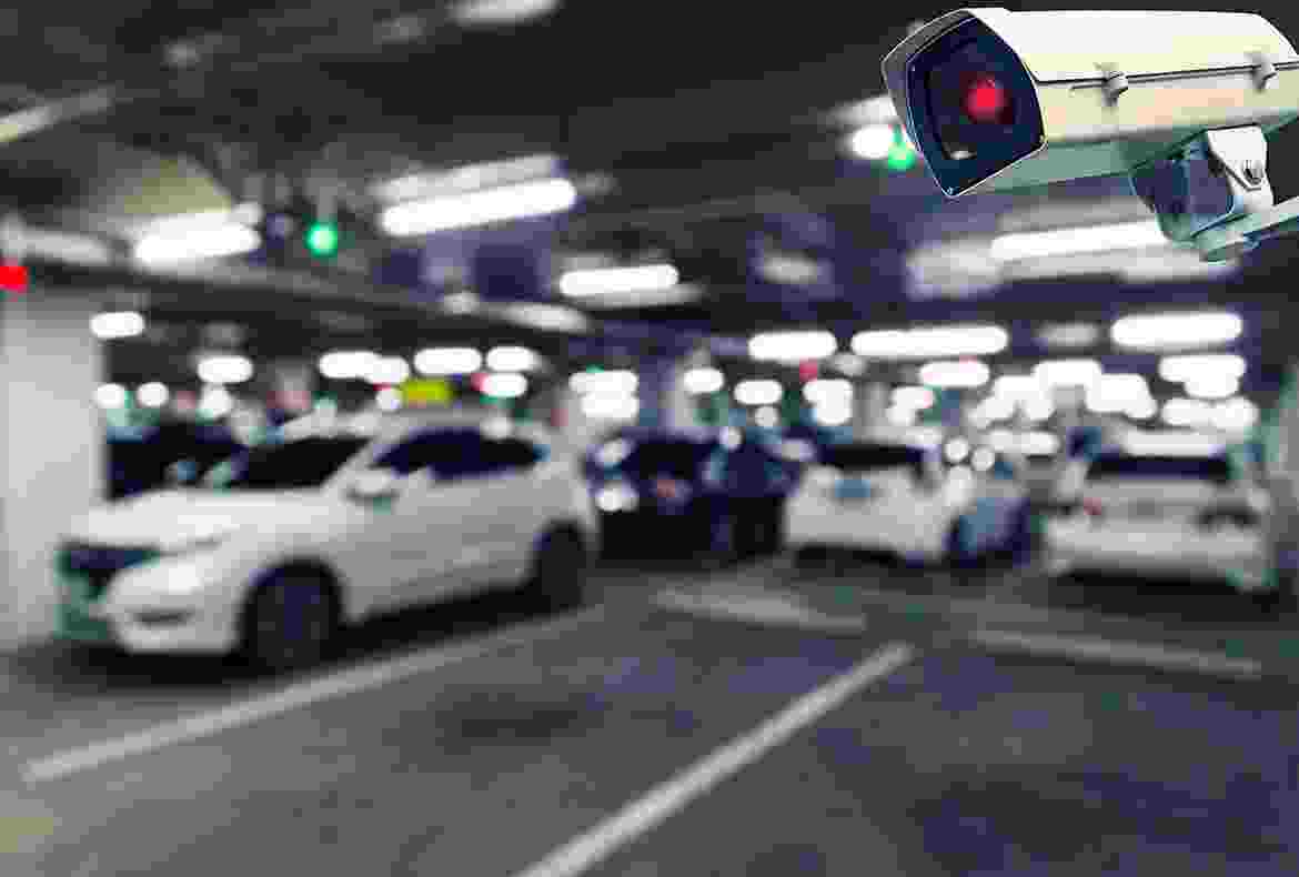 Video capture of a parking lot in a mall
