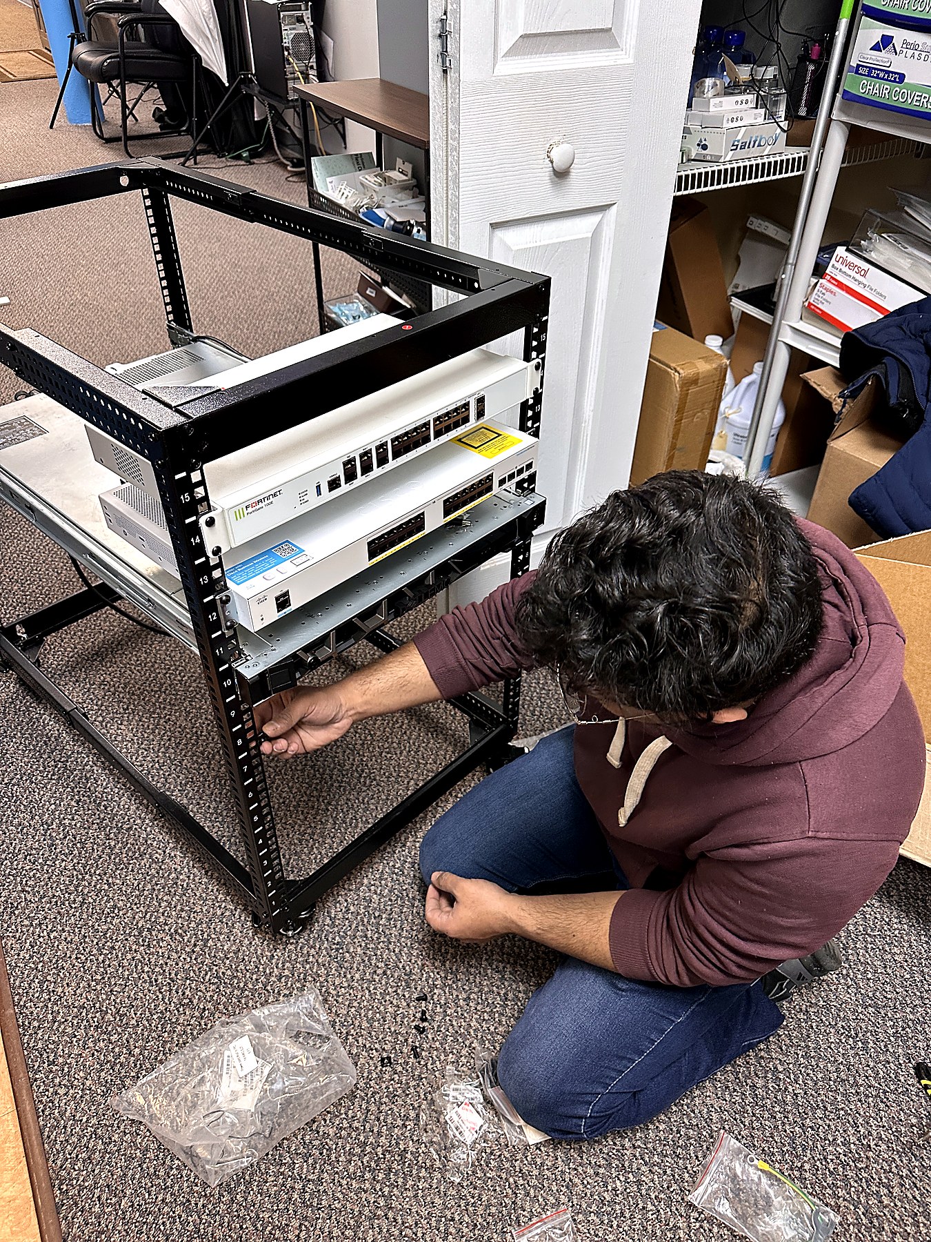 Network rack installation by Brilla