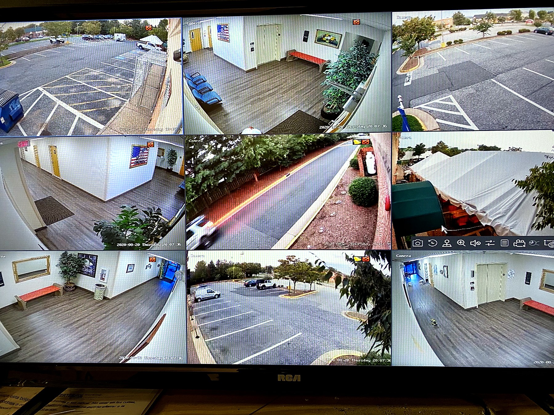 Surveillance monitoring display installed by Brilla