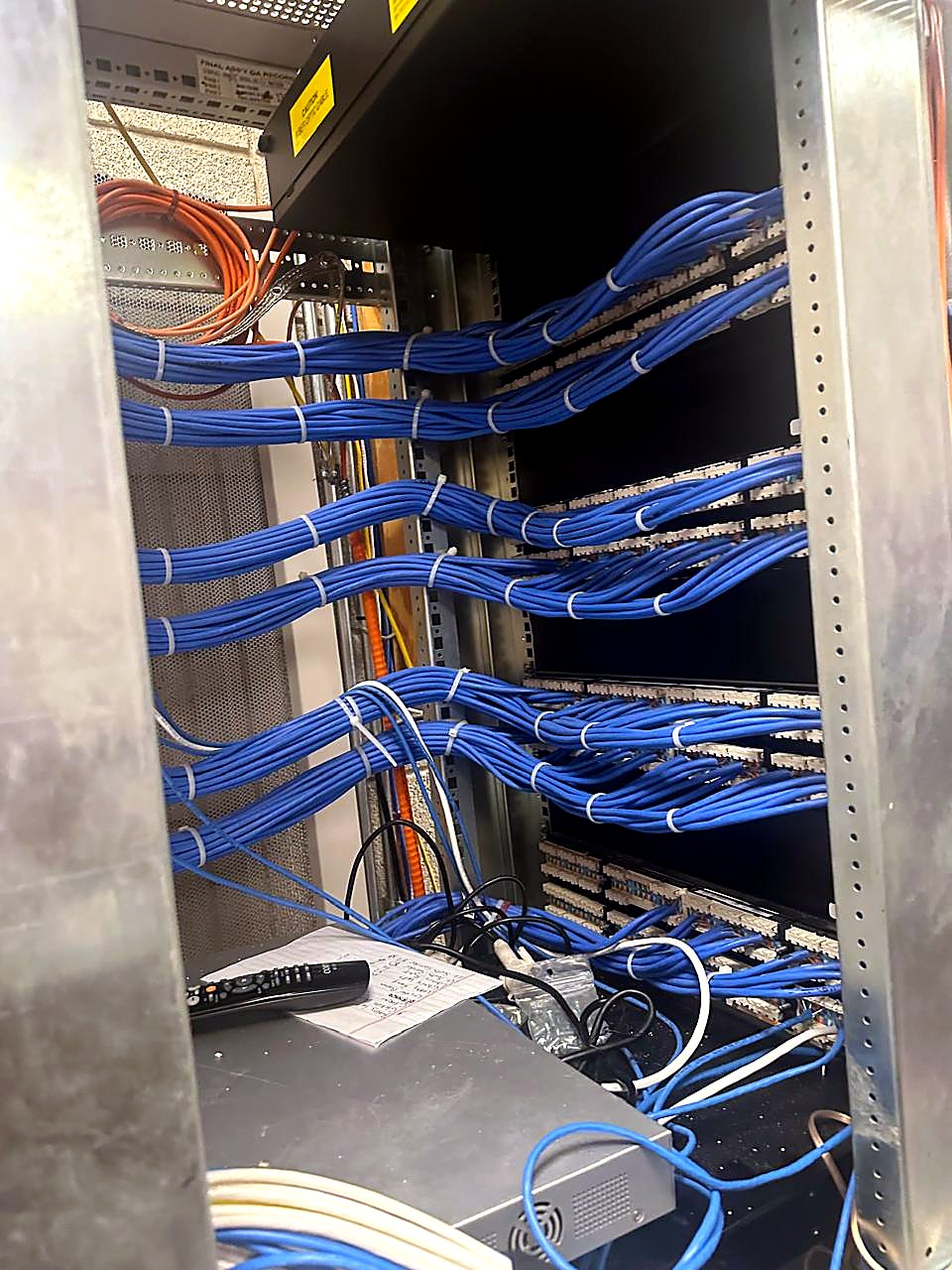 Structured cabling rack work by Brilla